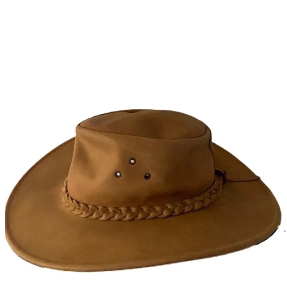 Australian Outback Leather Crusher Hat - Picture 2 of 16